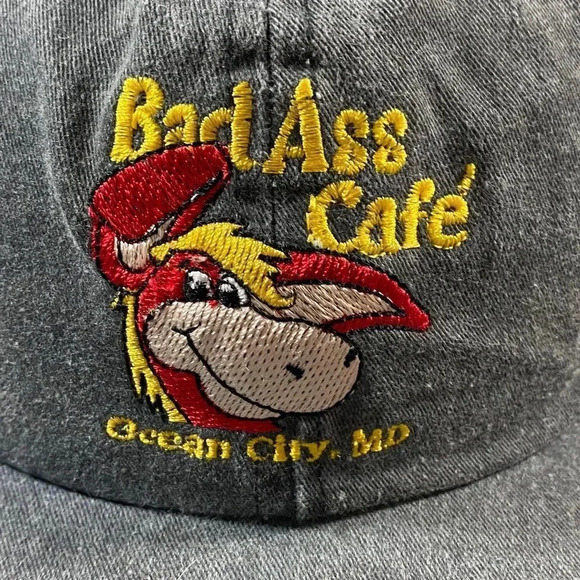 Vintage OCMD Bad Ass Cafe Beach Vacation StrapBack Dad Hat - Picture 2 of 6